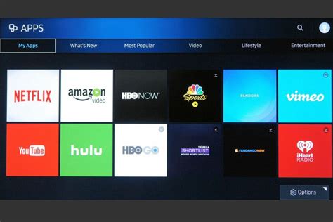 samsung apps systemet foer smarta tv apparater och blu ray skivspelare