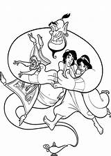 Aladdin Jasmine Hug Genie 101coloring Coloringbay sketch template