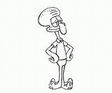 Squidward Coloring Spongebob Pages Clipart Handsome Draw Library Popular Coloringhome sketch template