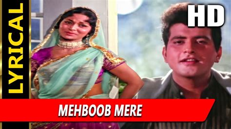 Mehboob Mere With Lyrics पत्थर के सनम लता मंगेशकर मुकेश Manoj