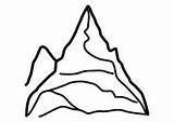 Mountain Coloring Mountains sketch template