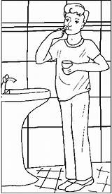 Bathroom Coloring Pages Shaving sketch template