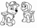 Coloring Patrol Paw Rocky Pages Library Clipart Zuma sketch template