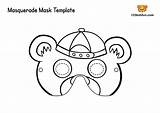 Masks Masquerade 123kidsfun sketch template