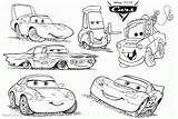 Cars Coloring Characters Pages Pixar Printable Kids Color Print sketch template