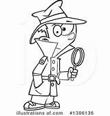Detective Clipart Illustration Toonaday Royalty sketch template