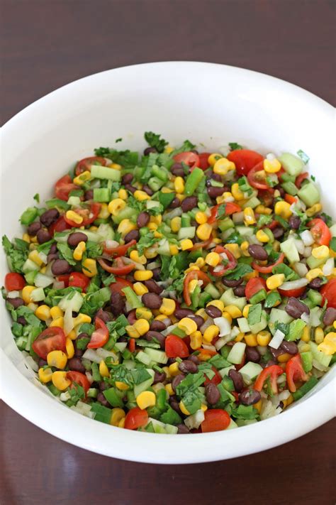 black bean  corn salsa salad recipe runner