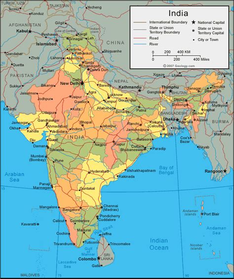 map  india