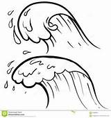 Szkic Onde Fala Tsunami Wellen Doodle Lhfgraphics Oceano Abbozzo Oceanu Tsunamis Ilustracja Stockowa Olas Grafika Yayimages Wektorowa sketch template