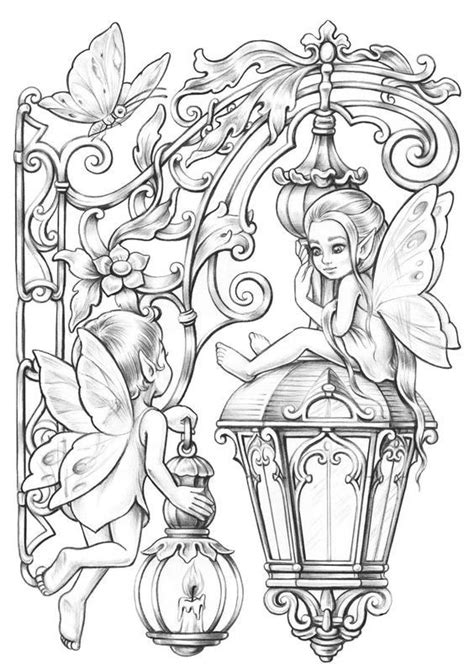 fairy coloring pages  grown ups cute beauty fairy coloring pages