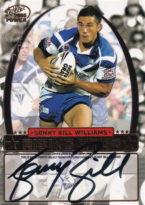 nrl power rising star signature rss sonny bill williams canterbury bulldogs gold coast