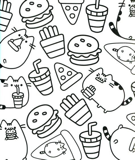 pusheen cat coloring pages  getdrawings