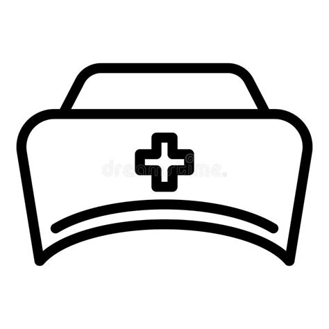 medical nurse icon outline style stock vector illustration