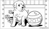 Realistic Pages Puppy Coloring Color Print Coloringpagesonly sketch template