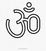 Hindu Symbol Line Religion Icon Coloring Religious Kindpng sketch template