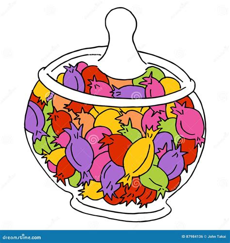 glass candy jar stock vector illustration  traditional