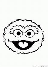 Oscar Grouch Coloring Sesame Face Street Pages Drawing Birthday Elmo Printable Print Drawings Cartoon Silhouette Character Color Faces Sesamstraat Easy sketch template