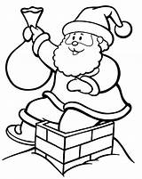Chimney Drawing Santa Down Coloring Pages Colouring Stuck Going Christmas Getdrawings Ables Print sketch template
