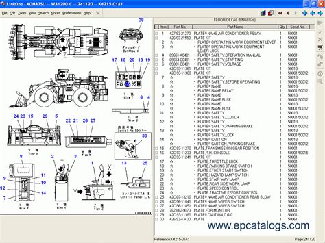 komatsu japan  electronic spare parts catalog