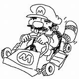 Mario Coloring Pages Raccoon Sketch Kart Template sketch template