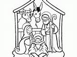 Kids Coloring Crib Christmas Pages Print Color sketch template