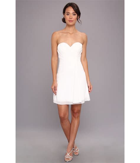 Faviana Short Strapless Sweetheart Dress 7075a In White Lyst