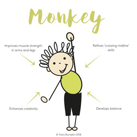 monkey pose children inspired  yoga pose   week