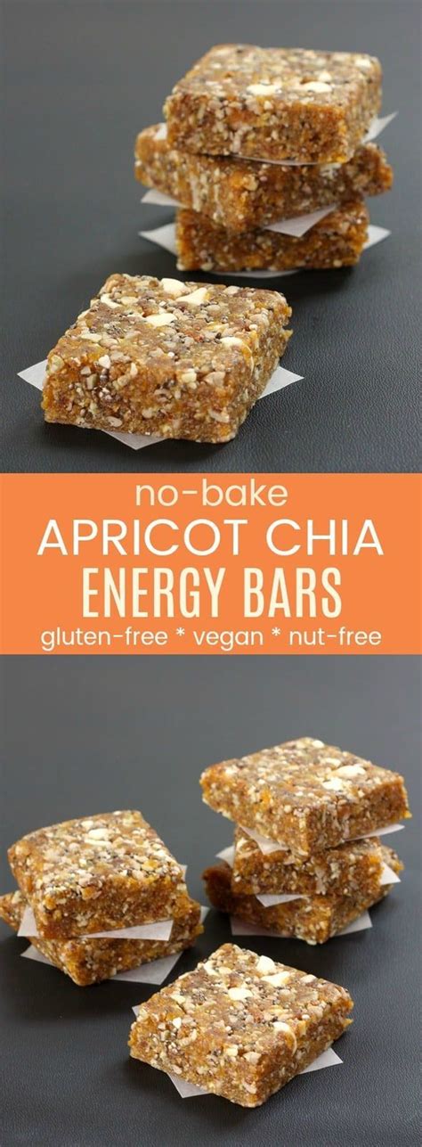 no bake apricot chia energy bars are a quick easy healthy snack that you can whip up in