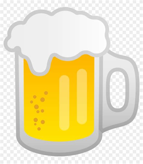 beer mug icon google bier emoji  transparent png clipart images