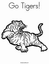 Coloring Lsu Tigers Pages Go Tiger Template Auburn Football Print Clemson Logo Colouring Printable Templates Twistynoodle Noodle Color Geaux Dangerous sketch template