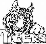 Mascots 6bl Tiger Mascot Sports Lettering Line Decal Personalize Action Head Decals Logo sketch template