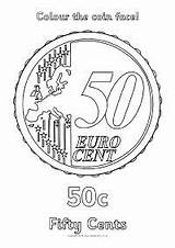 Euro Colouring Sheets Sparklebox Coins Pages Coloring Money sketch template