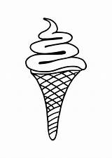 Cream Ice Coloring Cone Soft Drawing Pages Cliparts Sundae Cupcake Clipart Cones Cartoon Kids Edupics Line Printable Icecream Library Colouring sketch template