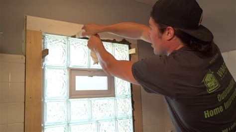 install glass block window panel glass designs