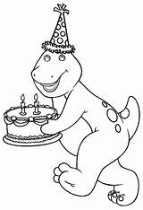 Barney Coloring Pages Birthday Friends Cake Color Kids Printable Colouring Getcolorings Cartoon Sheets Popular Family sketch template