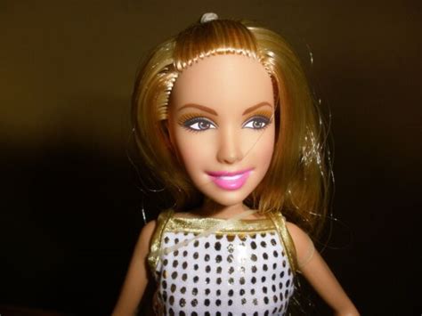 barbie doll olson sister doll blonde black and gold dress ebay