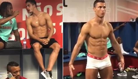 cristiano ronaldo shows off his whitie tighties in portugal s mannequin challenge