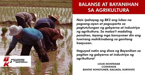 balanse  bayanihan sa agrikultura pahayag ng bk