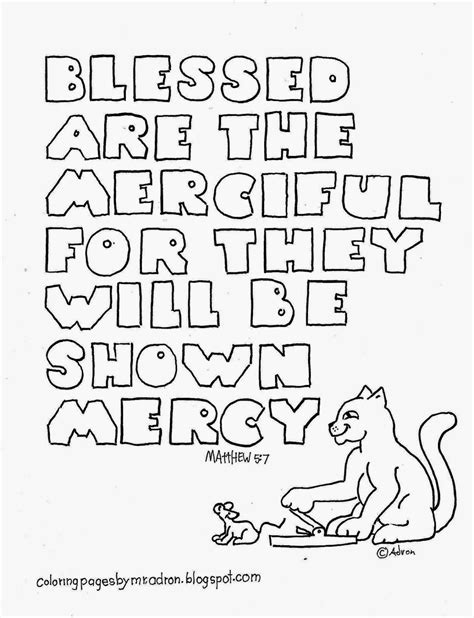 coloring pages  kids   adron blessed   merciful coloring