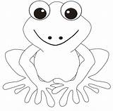 Pages Frog Coloring Printable Frogs Cute Cartoon Color Kids Template Outline Clipart Colori sketch template