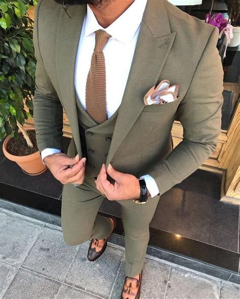 men suits khaki  piece wedding suits formal fashion groom etsy