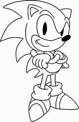 Coloring Sonic Classic Pages Popular Hedgehog sketch template