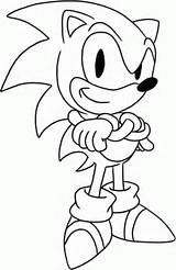 Coloring Sonic Classic Pages Hedgehog Popular sketch template