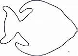 Fish Outline Rainbow Template Clipart Cut Blank sketch template
