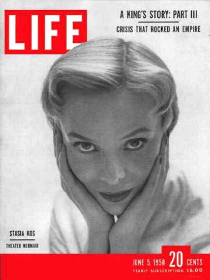 life magazine cover copyright 1950 actress stasia kos mad men art vintage ad art collection