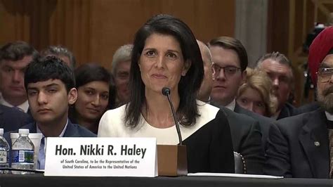gov haley has confirmation hearing on capitol hill