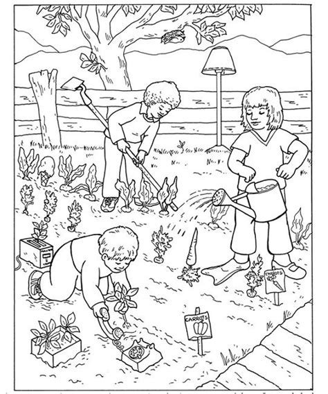 coloring page   vegetable garden coloring pages