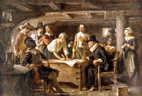 american history blog  signing   mayflower compact
