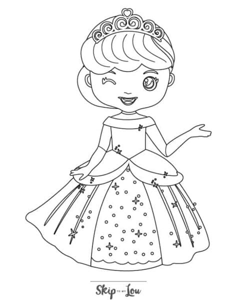 cute printable coloring pages  girls princess coloring page