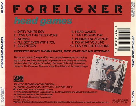target cd foreigner head games